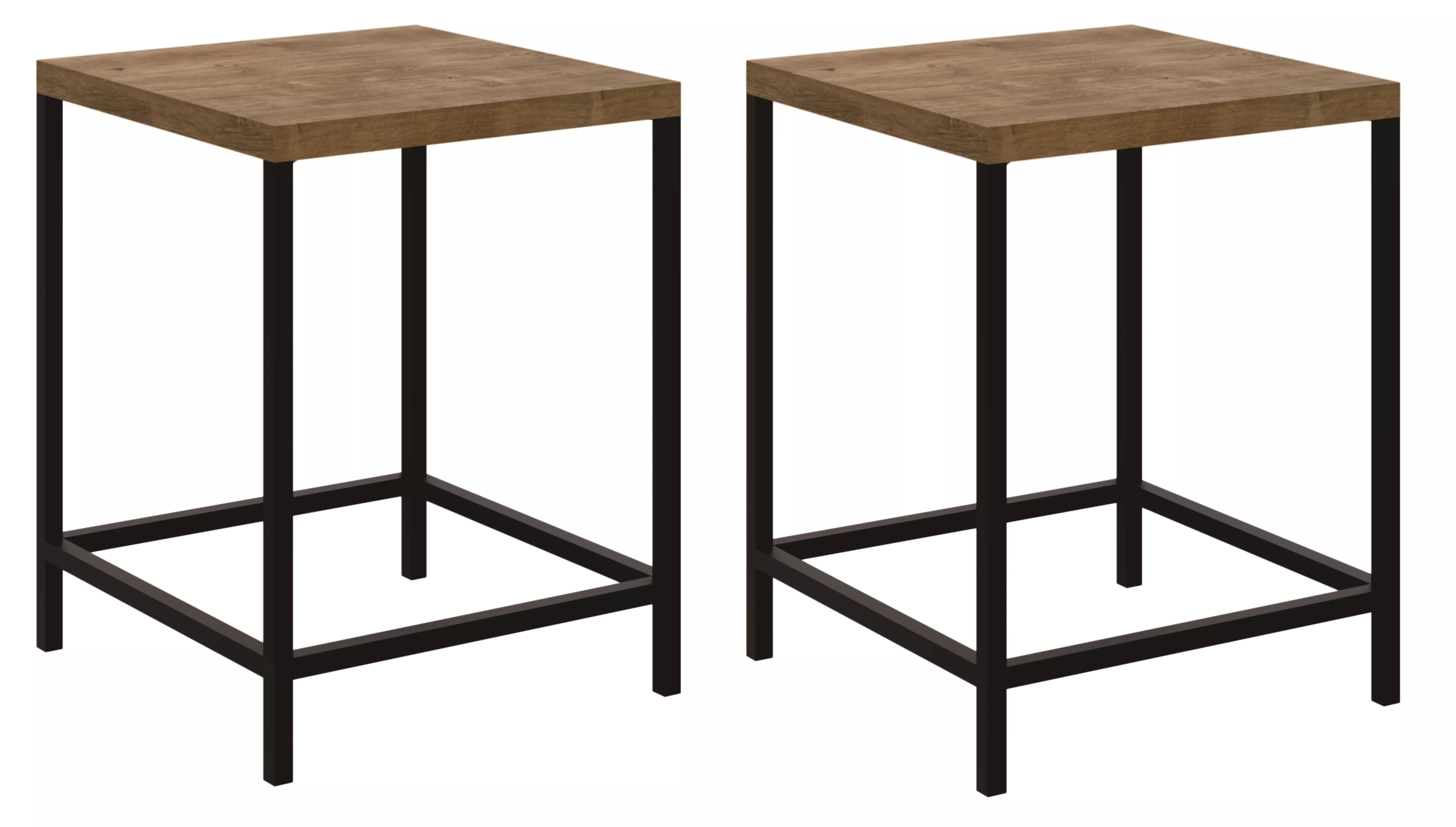 Kit 2 Banquetas Baixas Steel 